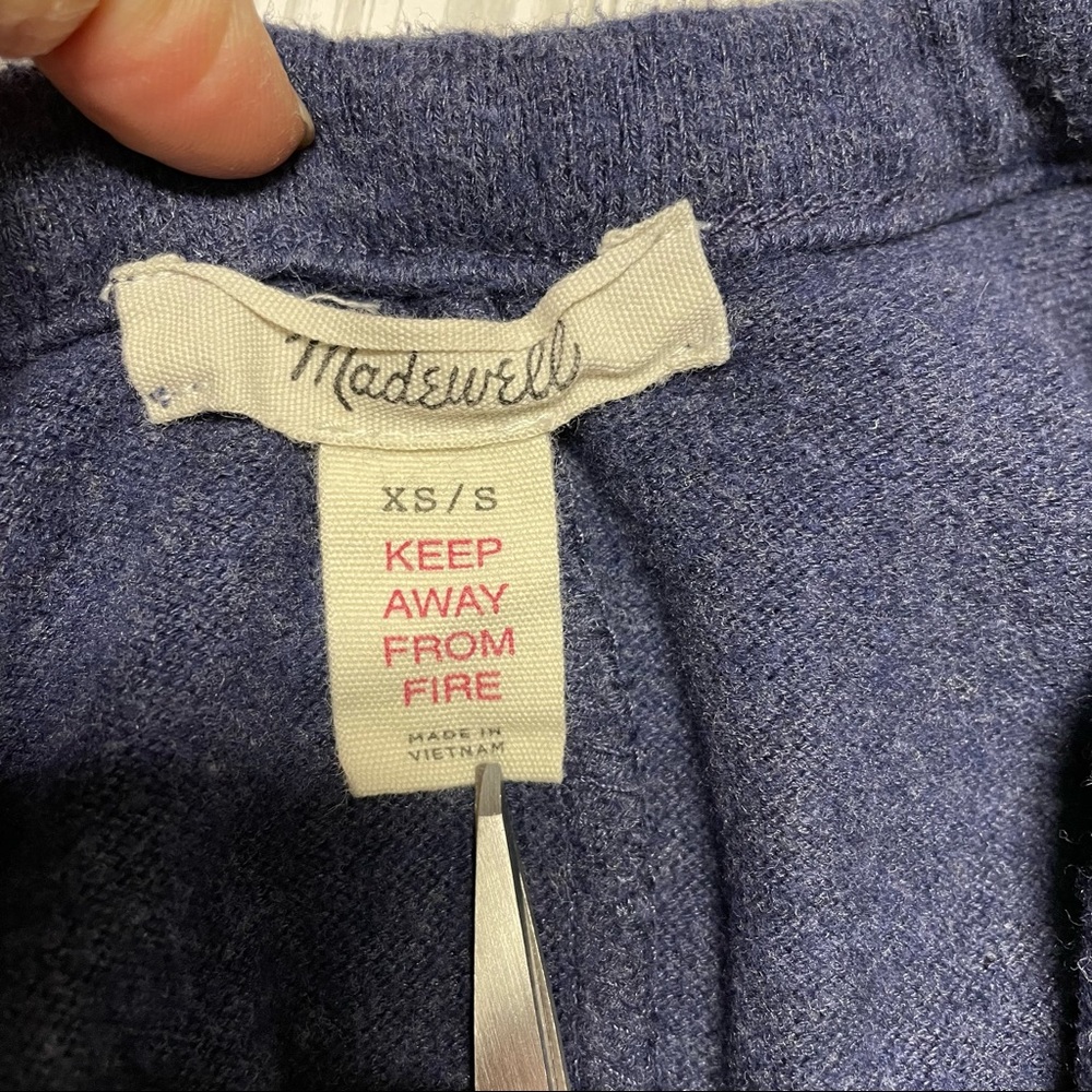 Madewell navy open front duster/cardigan/sweater - Picture 3 of 14